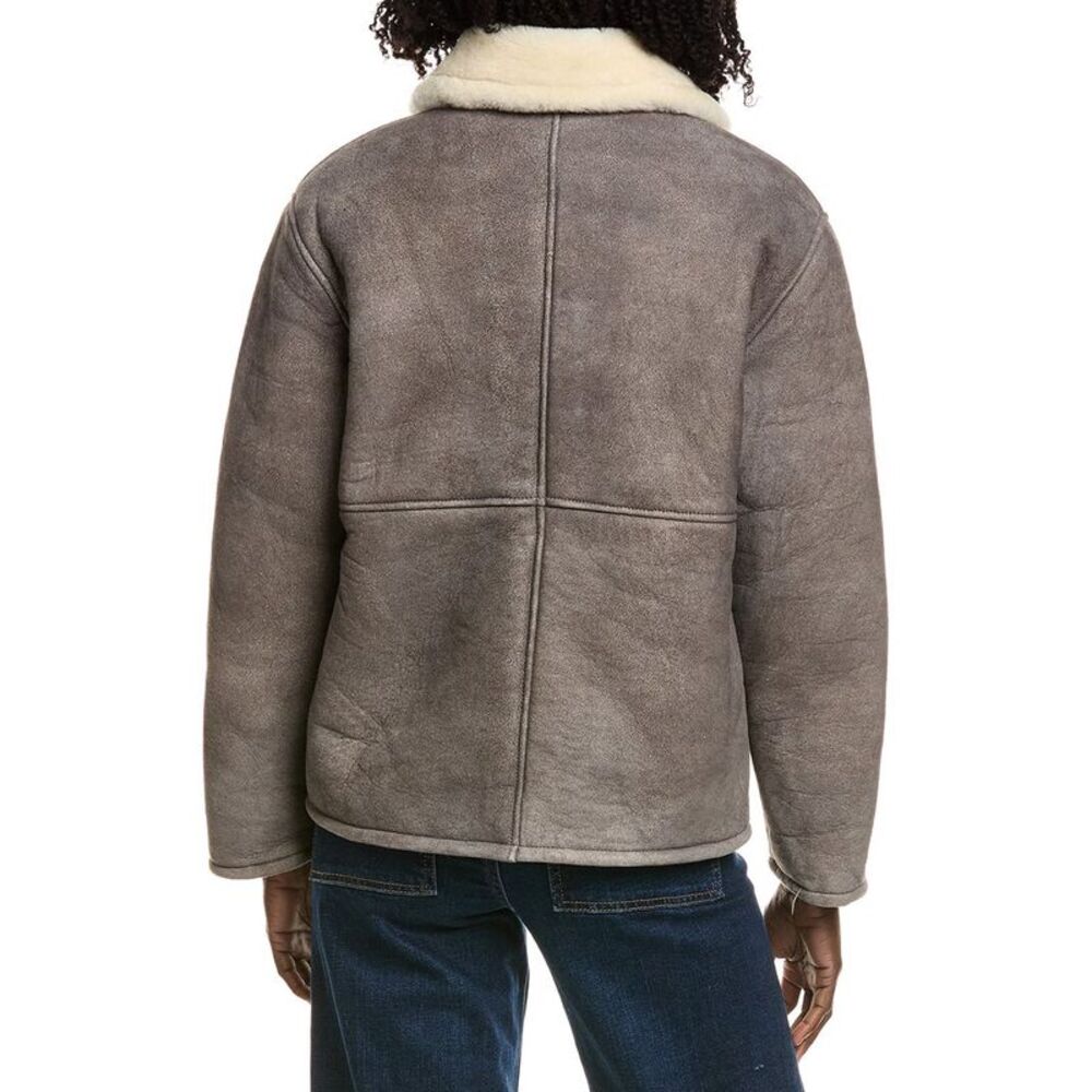Officine Générale Womens Laurence Suede & Shearling Jacket - Picture 2 of 3